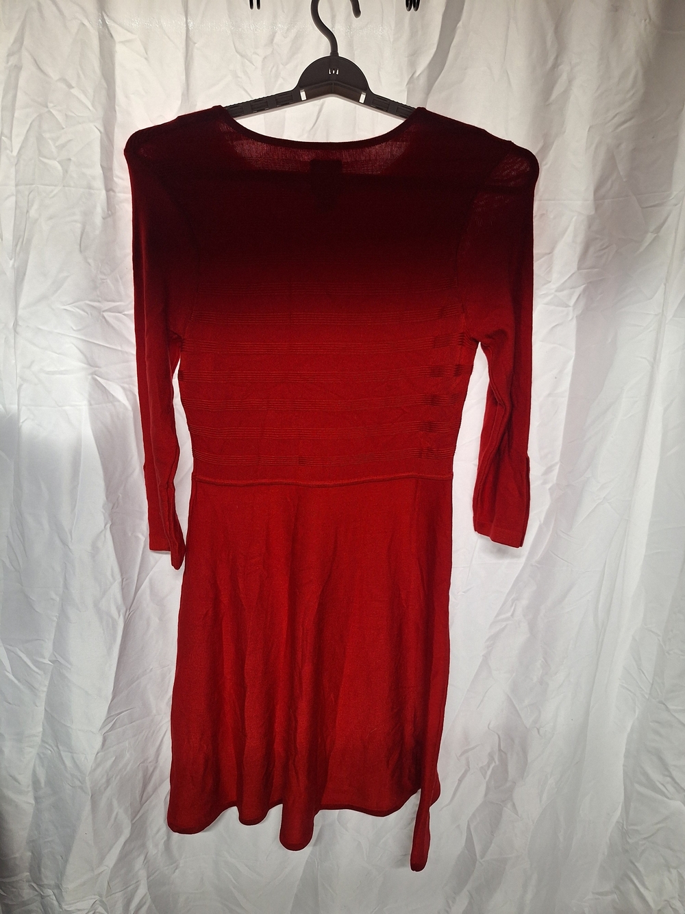 JH Collectibles Red Long-Sleeve Fit-and-Flare Knit Dress - Picture 6 of 7